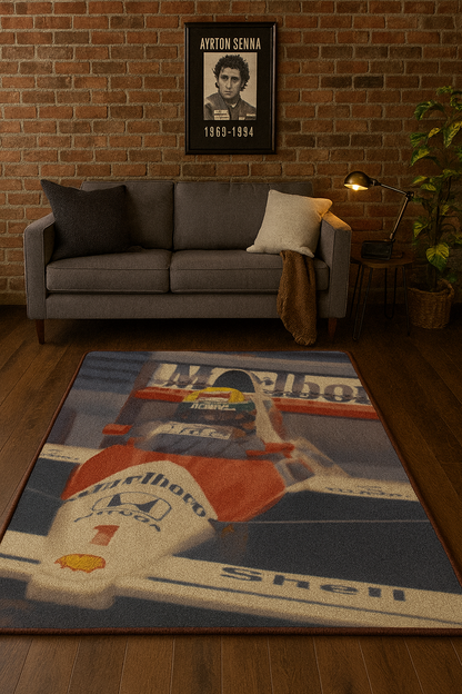 Alfombra Ayrton Senna 130x80