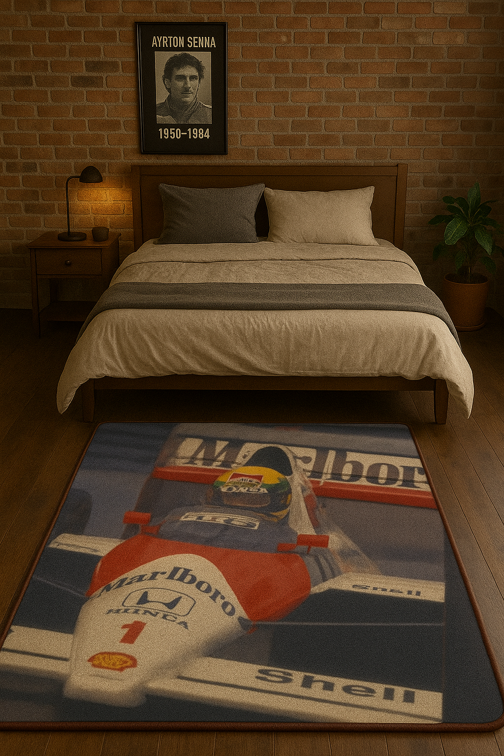 Alfombra Ayrton Senna 130x80